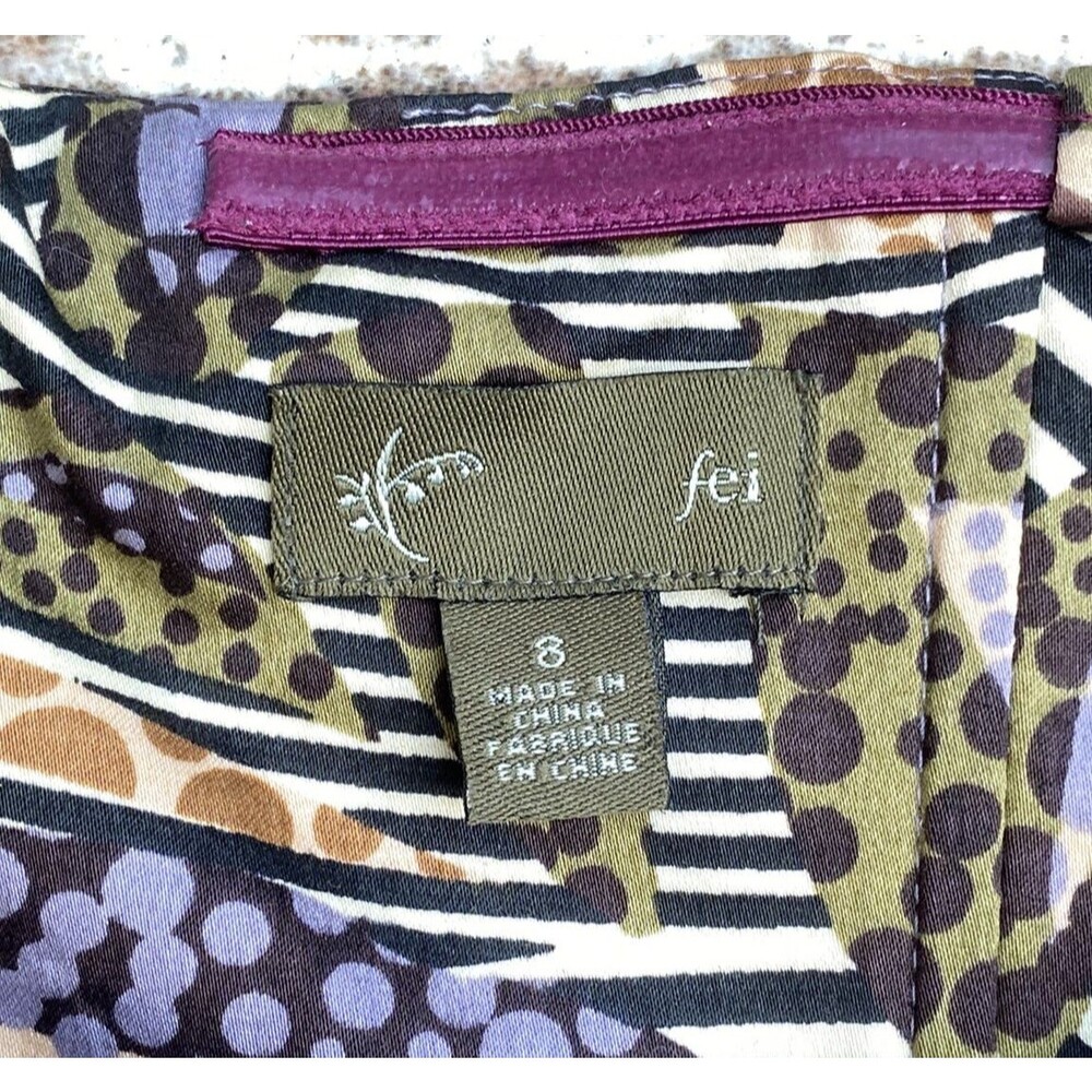 Anthropologie FEI Persir Peplum Bustier Top Size 8/M Strapless Multicolor Print - Picture 9 of 15